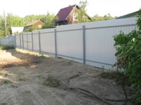 забор из профнастила в Люберецком районе